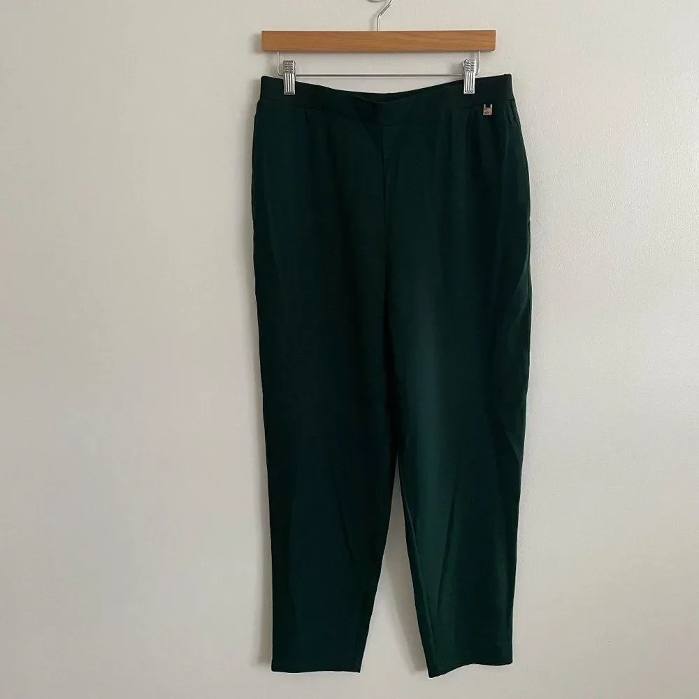 Ted Baker Aliadd Rib Detail Jogger Trouser Pants Green US 8-10 Career NWT - Picture 5 of 13